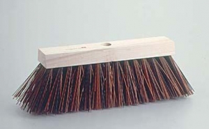 Yard Broom Poly. Black/Tan 355 mm