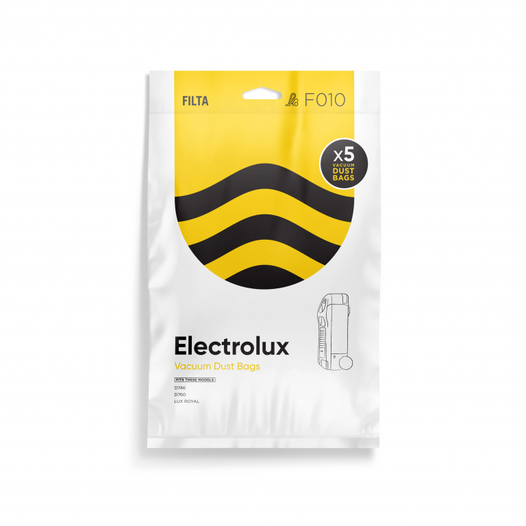 Filta Vacuum Bags F010 Electrolux D746 Filta 5 Pack Vacuum Bags Vacuum Cleaners Specialist Cleaning Supplies