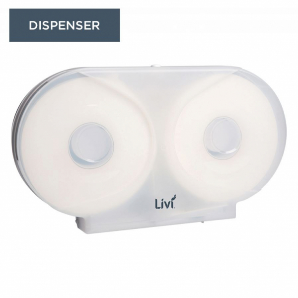 Livi Dispenser D860 Twin Jumbo Toilet Roll > Jumbo Toilet Paper / Rolls ...